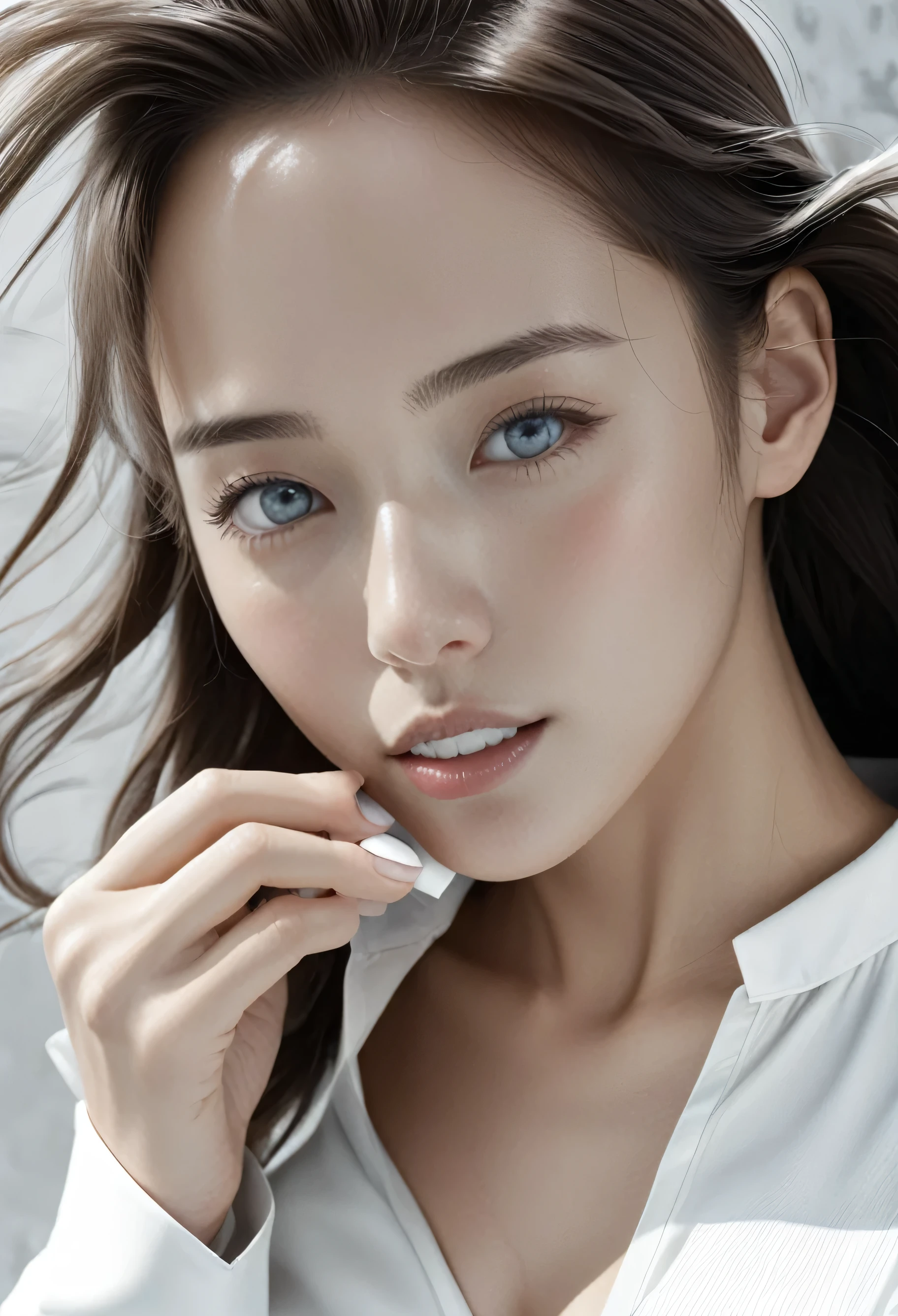 8k 16k、masterpiece:1.37, Highest quality, Surreal, Best Mode Fashion Portrait, (1 person, One beautiful woman:1.9), (Wide-angle:1.8), (Full Hode Shot, Acrobatic pose, From below:1.2),
break
beautiful young, Small Head With a small face、
break
large breasts:1.2, Big Ass, Creates a sculptural beauty, (Very small waist:1.2), (Beautiful feet, Beautiful legs:1.4), (detailed bodyline:1.4), Beautiful white, silky skin with the best texture:1.2, A slim and beautiful neck, Small Head, Deep neckline、
break
Transparent Ribbon Layered Ensemble Transparent Ribbon Layered Ensemble, Building the future, The minimalist outfit features layers of sheer ribbon wrapped around the body in intricate patterns., A clean, monochromatic palette emphasizes the sophistication of the design:1.2, Strategically placed ribbons accentuate your curves:1.2, Create a harmonious combination of opacity and transparency:1.2, Geometric accessories for a modern look:1.2, Opt for a gentle look that complements the avant-garde aesthetic, break Small Head, Detailed face, Cute and pretty slim face, Duck mouth, Lip gloss 、perfect beautiful teeth, Trimmed gray hair, Shining Eyes, Light-colored eyes, The light hits the eye:1.2、Spectators Gazing:1.2,
break
(White concrete, Realistic black Shadow, Realistic white lightning:1.9),