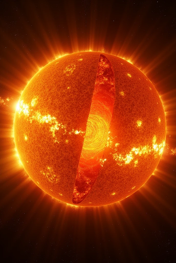 The structure of the sun.