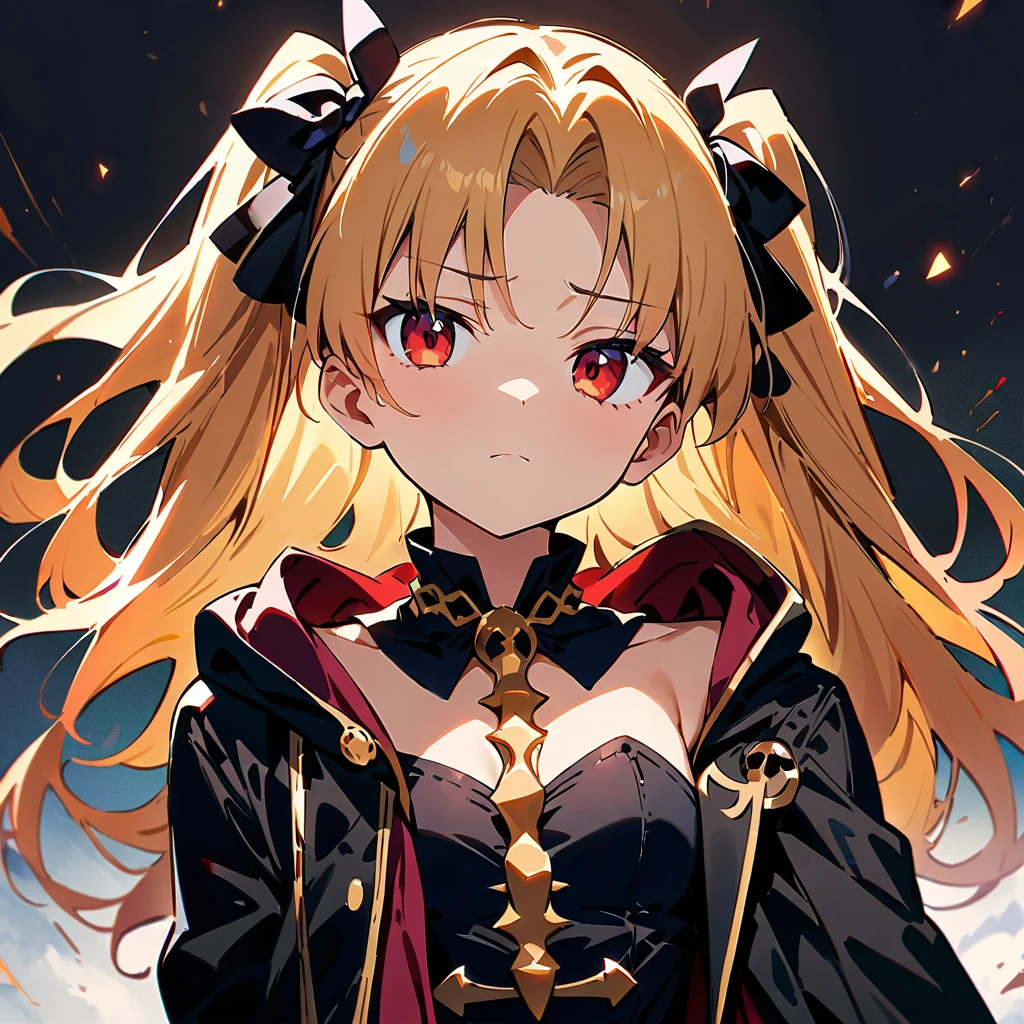 ( Ereshkigal(fgo), ), (expressionless face, ), cool face, (masterpiece, best quality, ultra detailed),