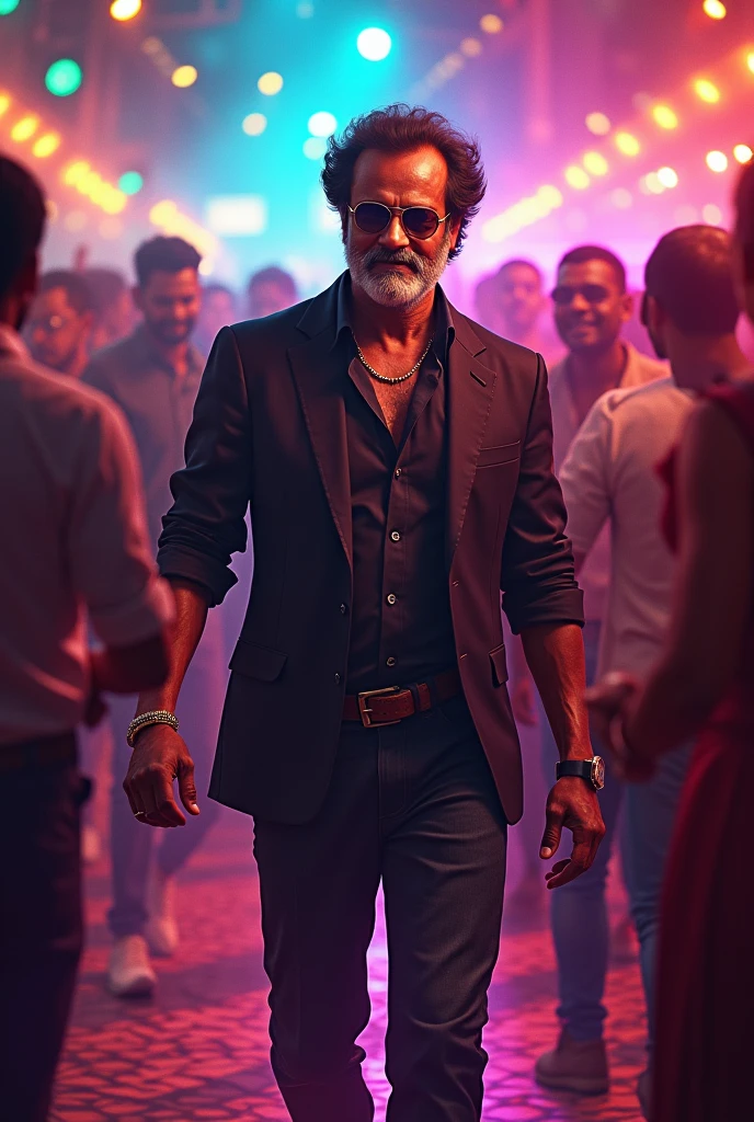 Actor rajini in club