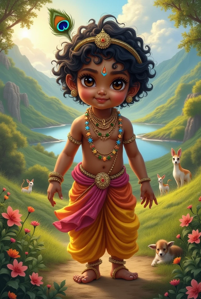 I want my daughter pics to as a little Krishna