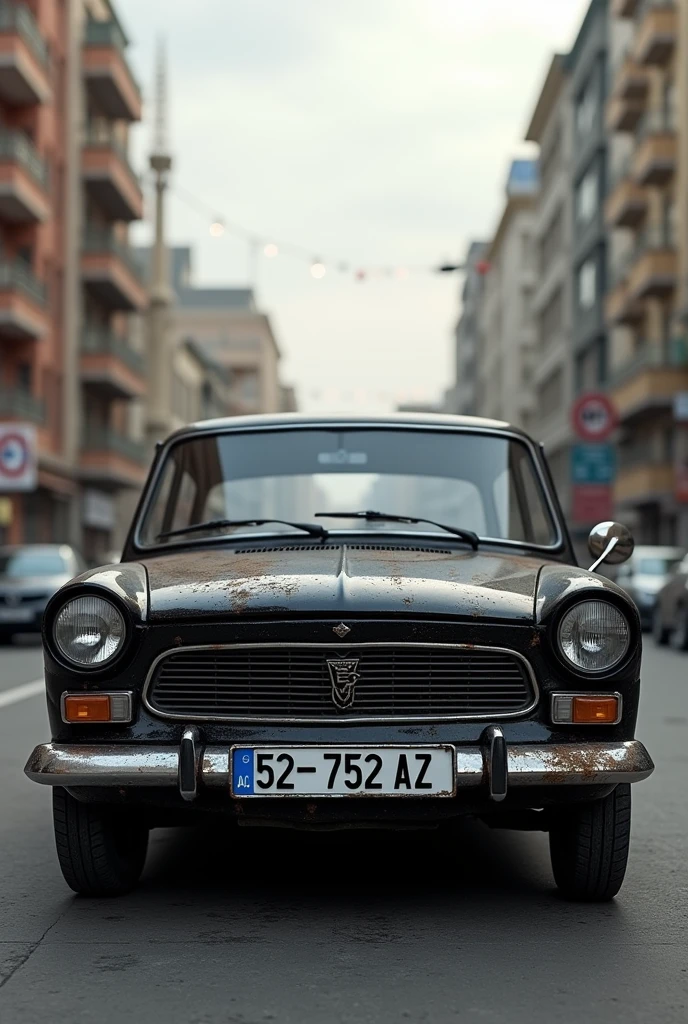 Lada vaz 21011 model car black Azerbaijan Baku license plate number 52-BC- 752 The previous one of the license plate number should be written as Az and it should be white. The one written as Az should be black. 