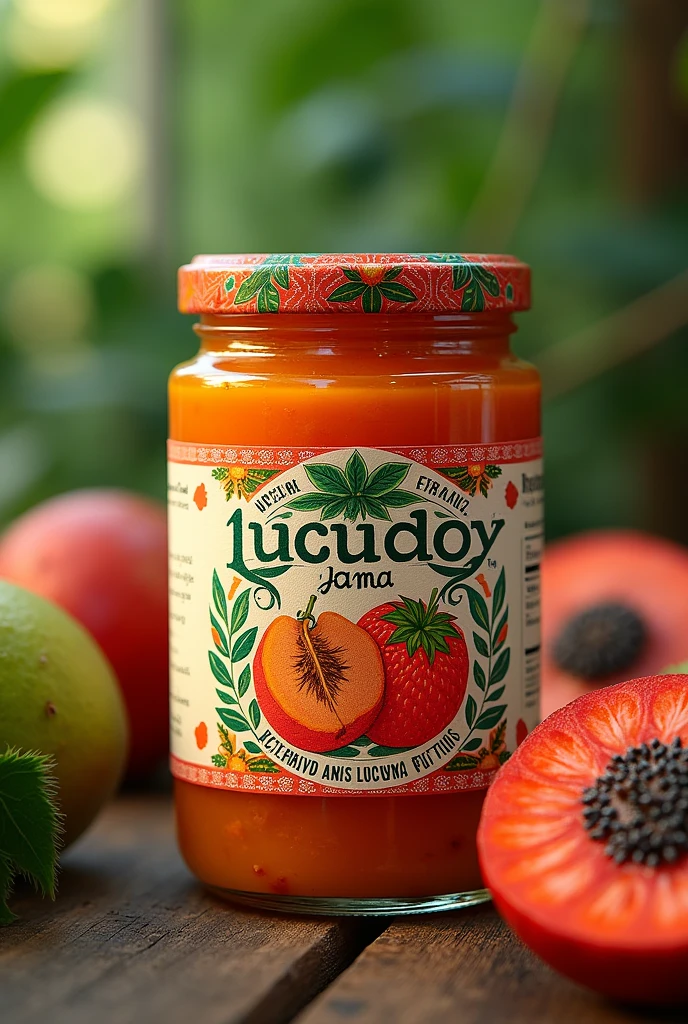 Laive brand jam packaging with Lucuma and Camu camu flavors from Peru with a brand that demonstrates the richness of our country's fruits