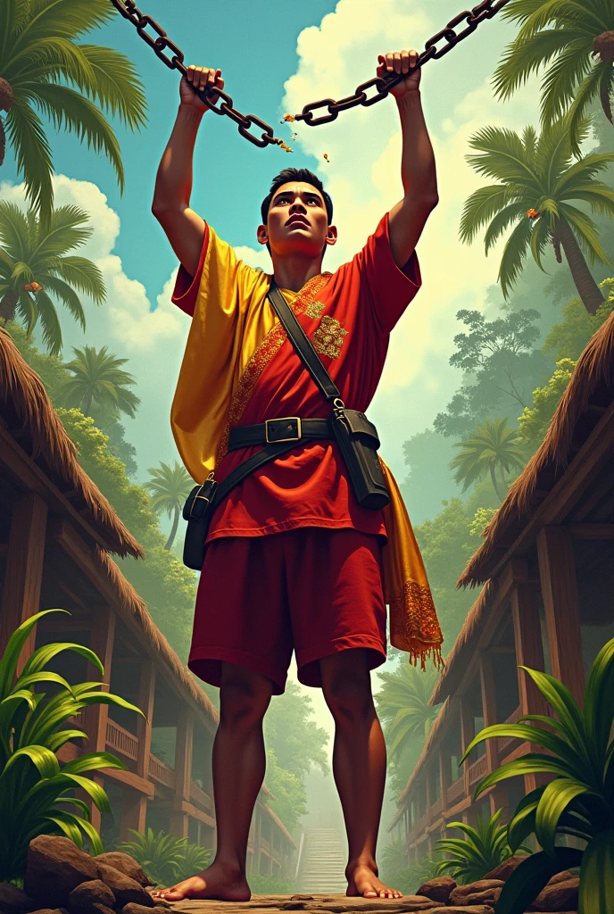 Filipino culture with Andres bonifacio; and chanins being broken and add some more things