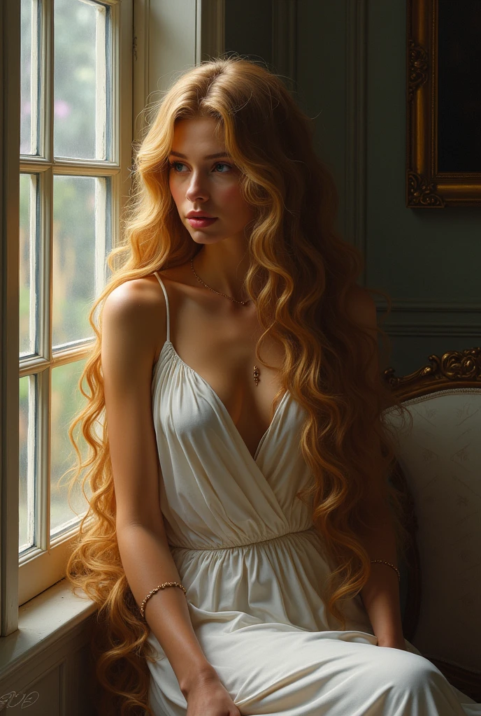 Alunsina was a lazy, jealous , selfish goddess. She sat at the window of their home all day doing nothing butbrush her long beautiful hair.