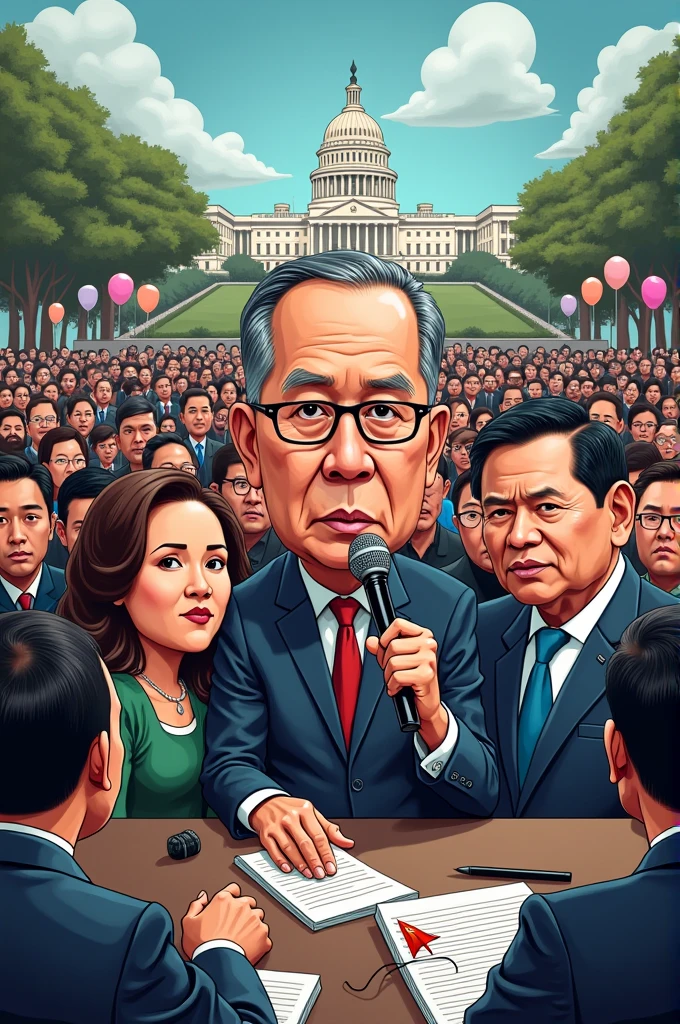 political cartoon depicting your opinion about how Philippine media performs its roles and functions in the Philippines which is a democratic country.