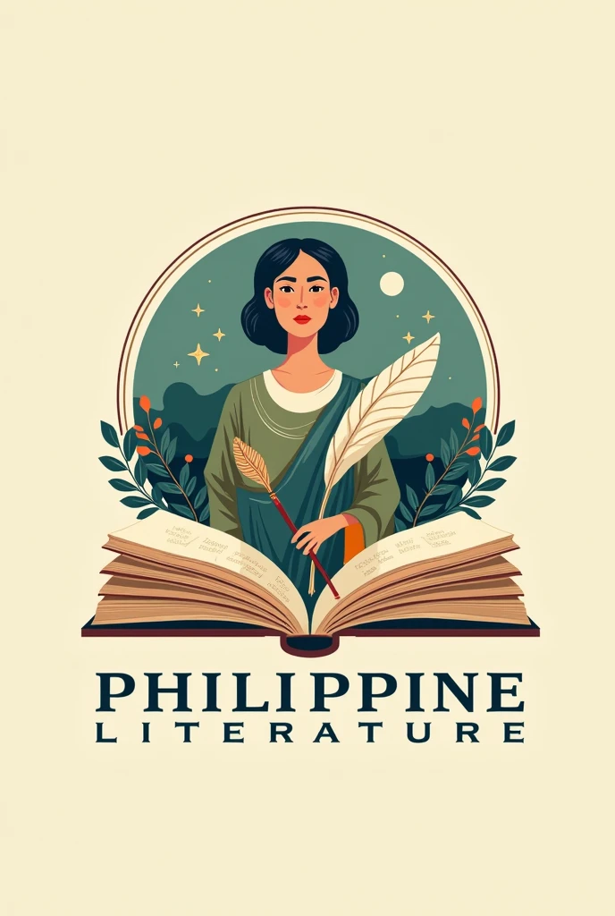 generate a logo about philippine literature