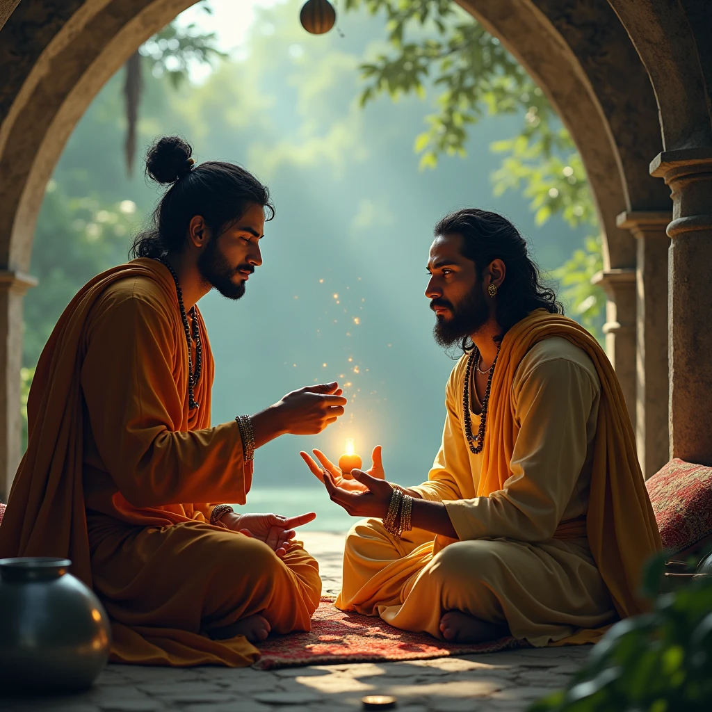 When a young rajput warrior went to the saint , the monk gave a pill