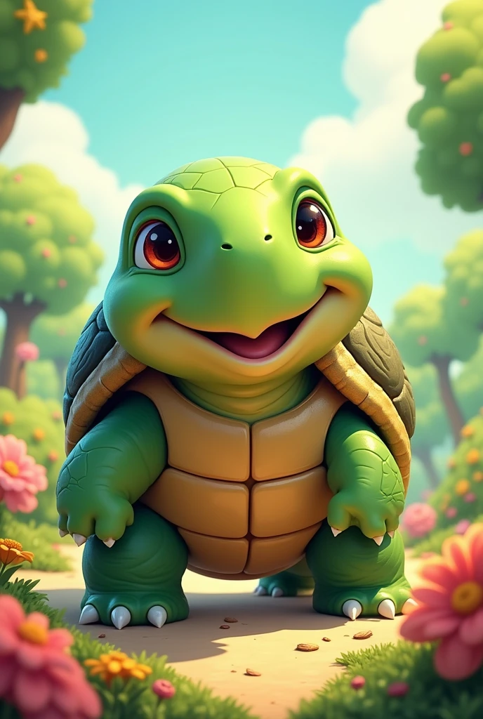 Create a new image of big cartoon turtle