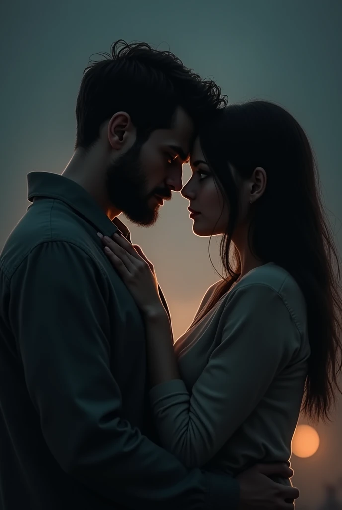 The man in touble but his girlfriend makes him happy 