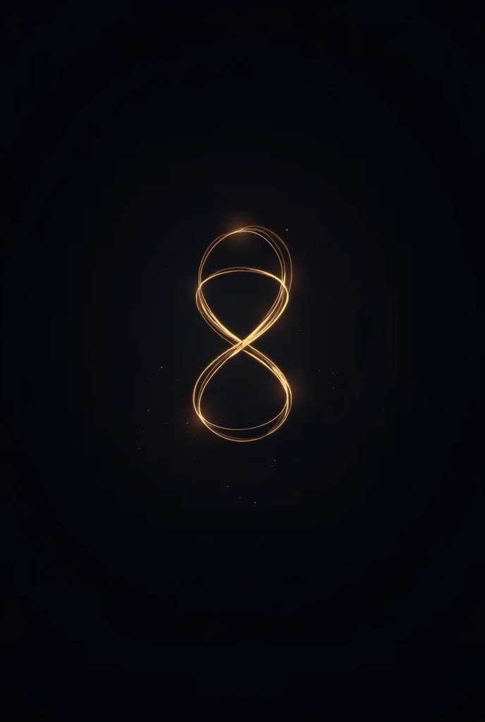 create "eight" words with infinity sign, black background for my profile pictuee
