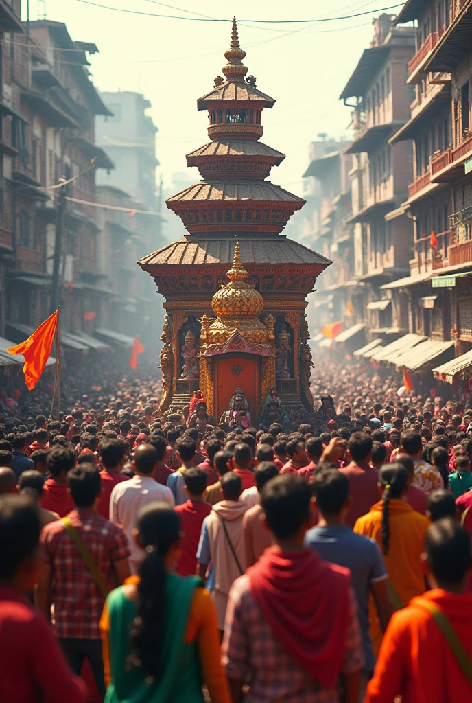 Biratnagar crowd in rathyatra real