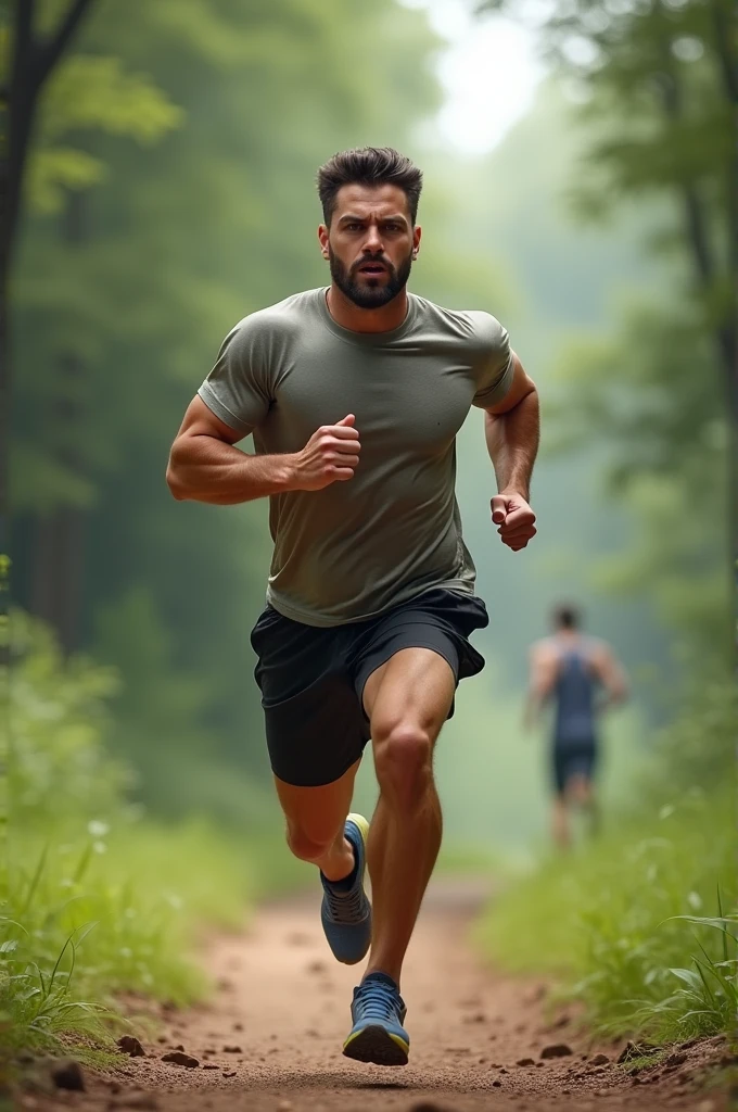 A man run