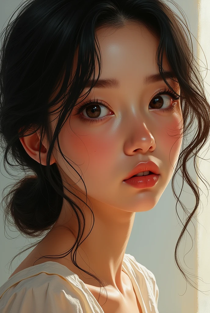 A girl with big teen