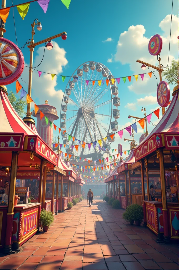 A carnival background without people