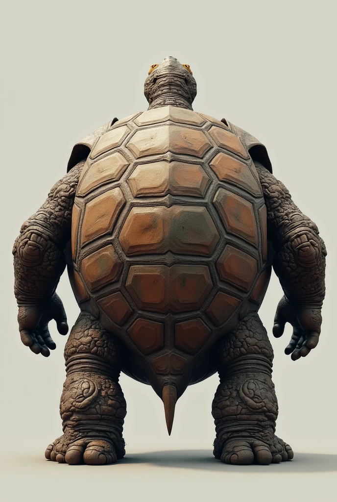 Create a new image of big in size 3D turtle from back