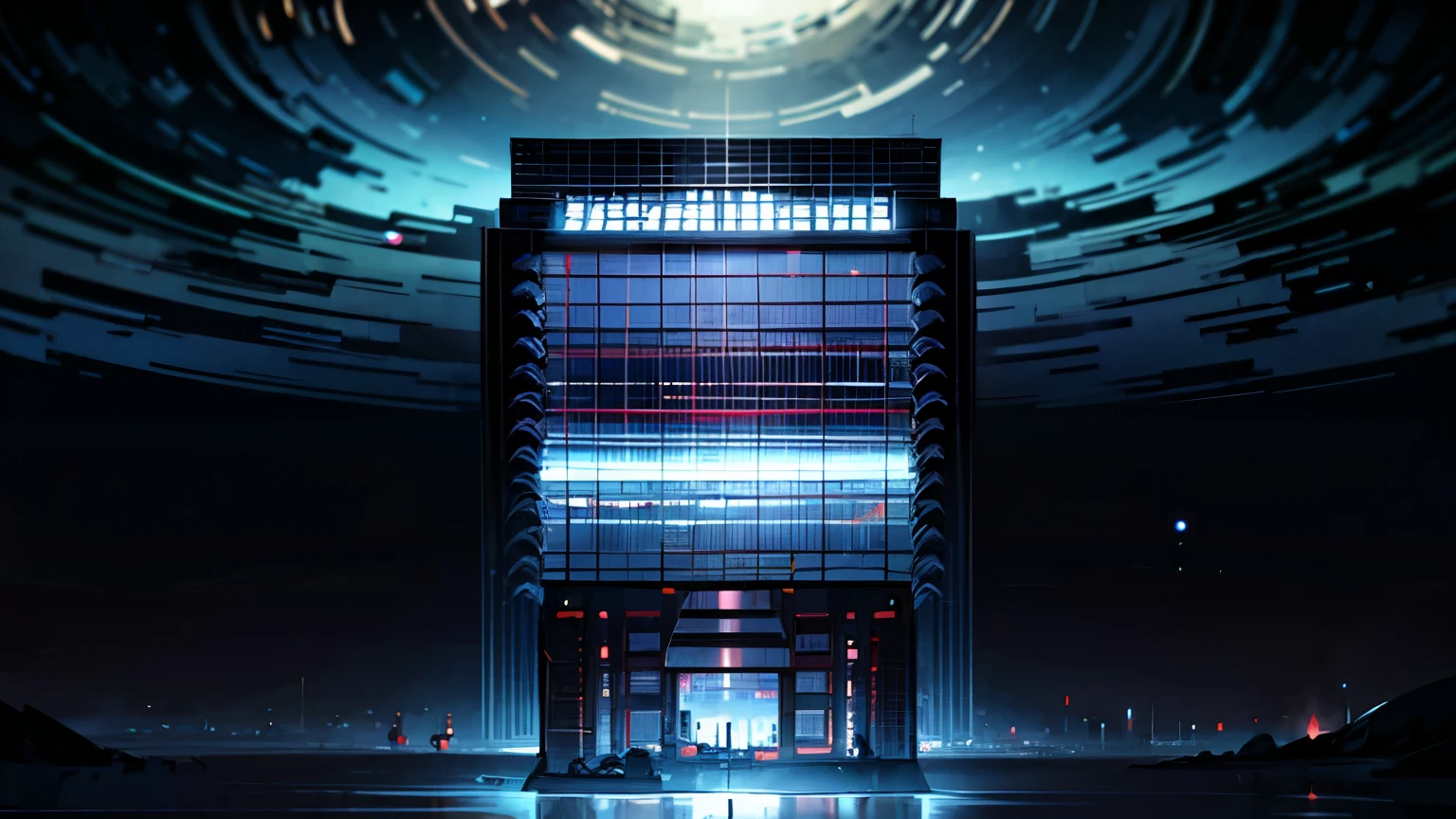 Future City Building,Tall buildings tower,The main building is the highest,night,Outer Space,spacecraft,Space base station,Planet Earth,Sci-fi style,Vertical composition,Interstellar background,Ultra wide-angle lens,Night lighting,spacecraft悬浮,Space base station连接,Planet Earth远景,Cool colors,Mystery。