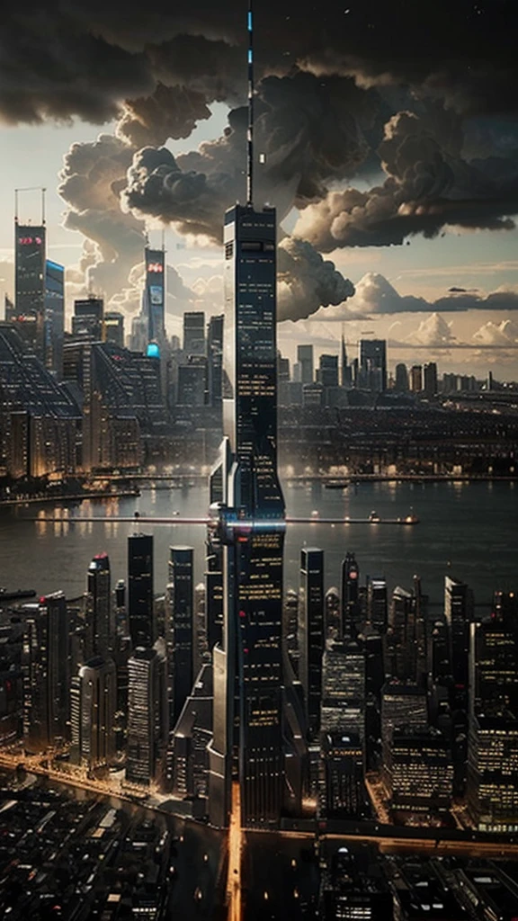 **"Without this revolution, we might not enjoy the conveniences we have today, bright, futuristic cityscape, intertwined with historical elements, hopeful tone."**