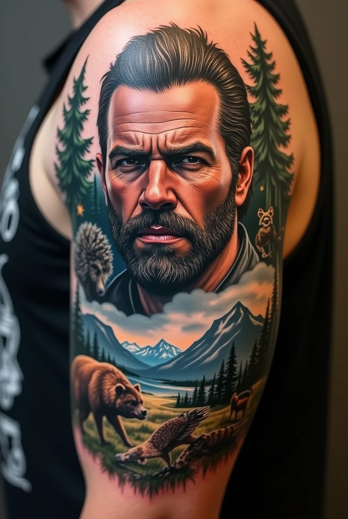 red dead redemtion tatto artur morgan wildlife
