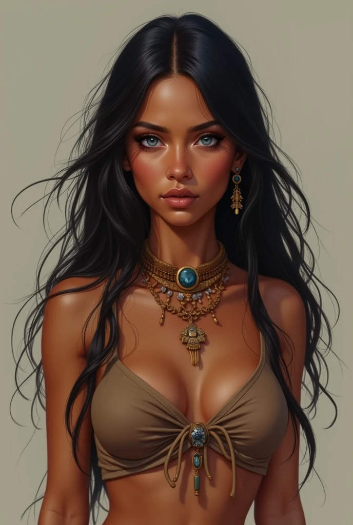 (((masterpiece))), best quality, hyper detailed beautiful naked indian girl