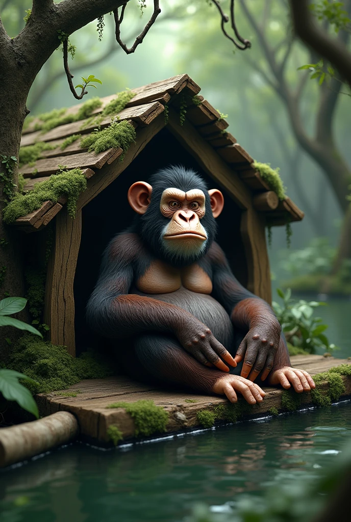 bored ape yacht club, swamp hut, background, environment