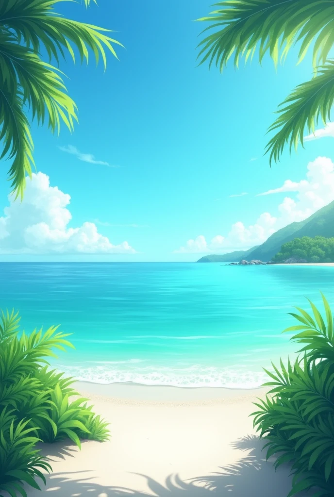 decord eau turcoise avec une plage simple