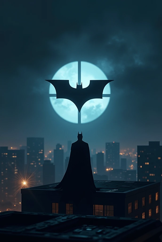Windows 11 logo instead of batman in sky