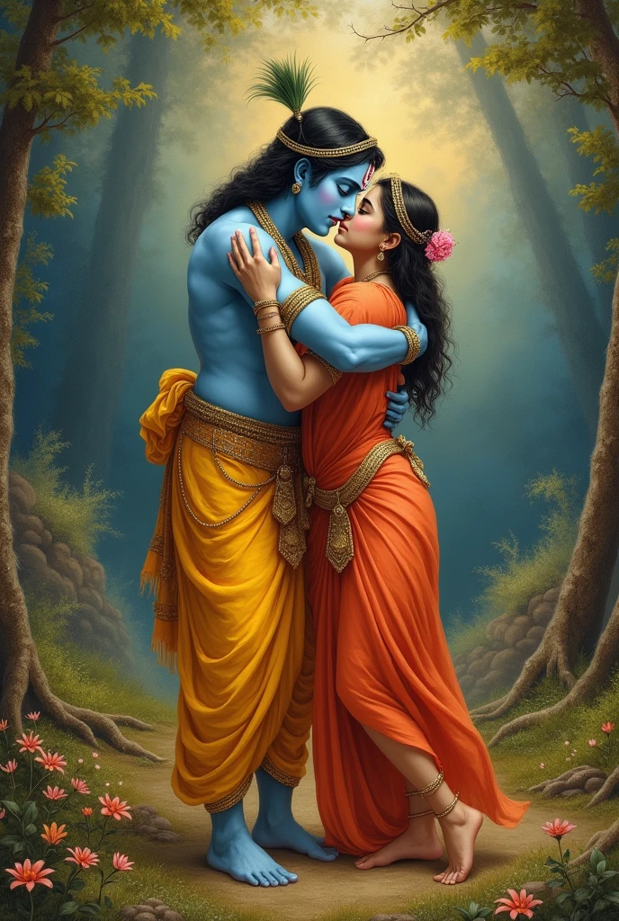 SHREE KRISHNA INTENSE HUG DEVOTEE