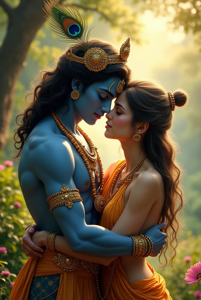 SHREE KRISHNA cuddle DEVOTEE