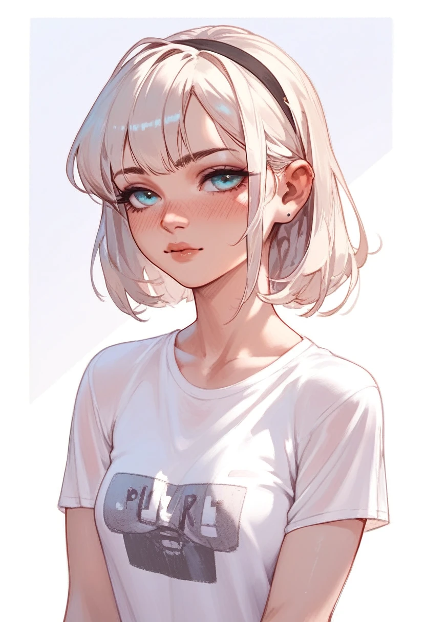 High quality illustrations。(I ),Naked Y-shirt,Blushing