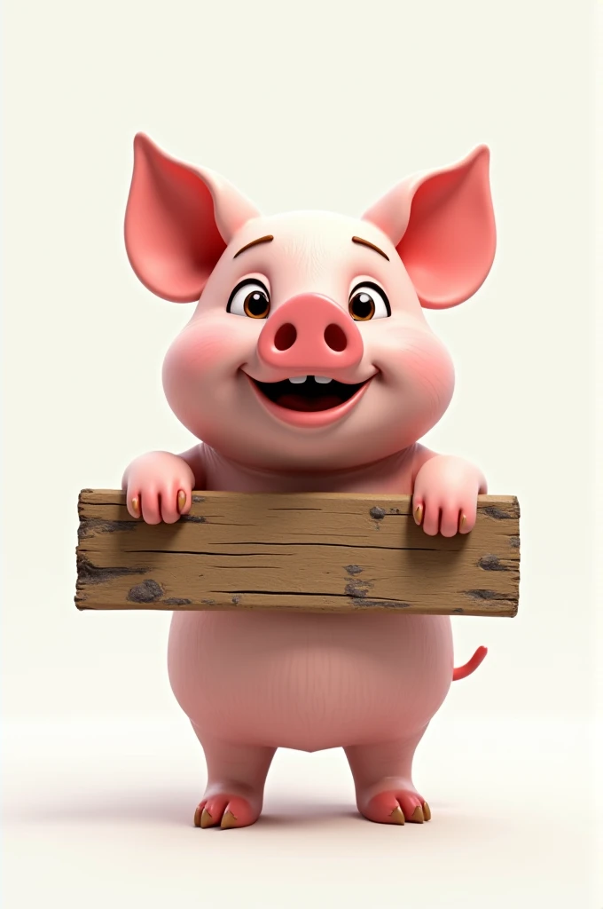 Make a pig holding a board