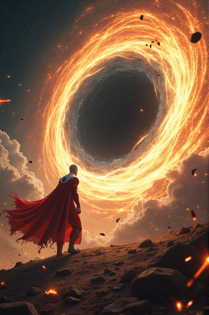 One punch man vs krishan in space with black hole
