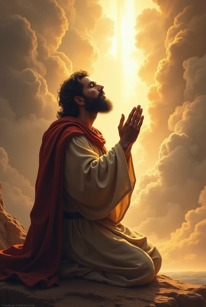 King David praying to God high definition image 

