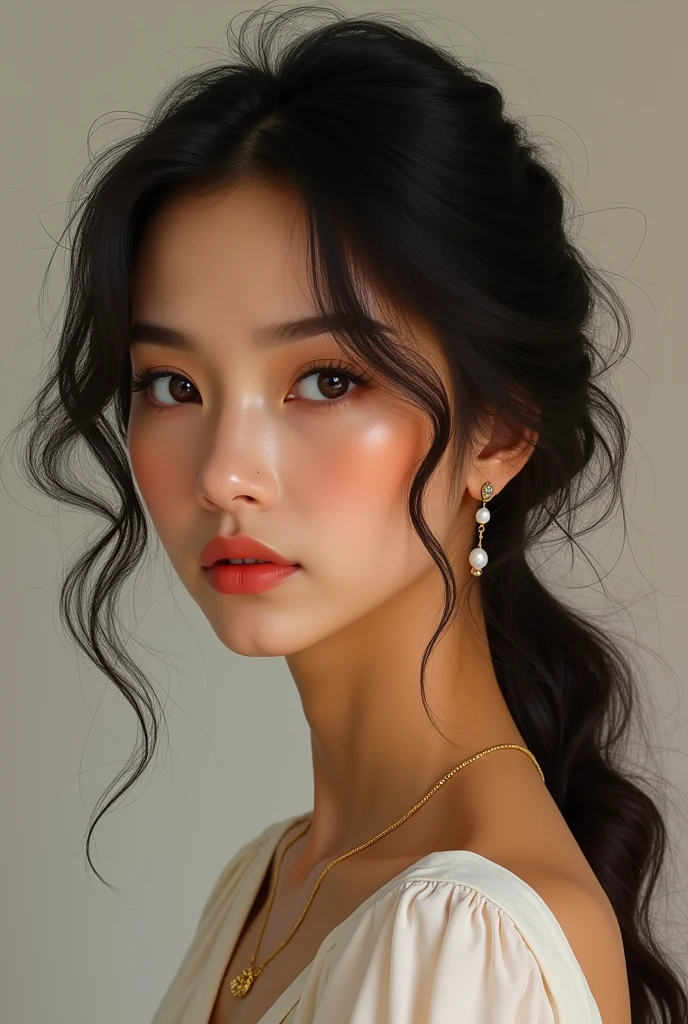 Try potrait a woman that has mixes of japanese, Armenian , malay