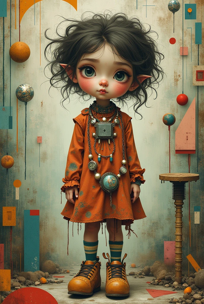 An orphan with dada

