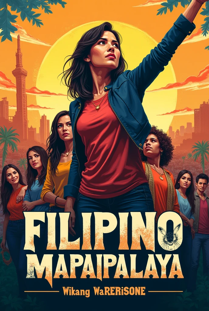 Create me a poster slogan about " Filipino: wikang mapagpalaya"