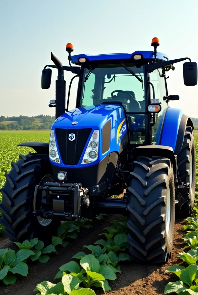 Imagine 100 new holland tractor in blue colour