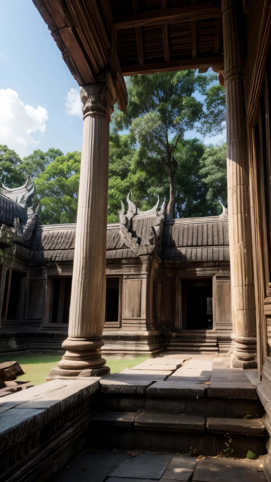 Angkor Wat Khmer temple.