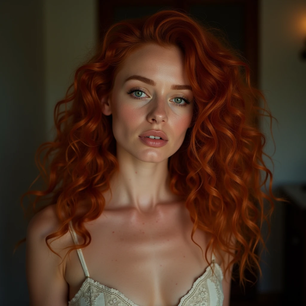 redhead beautiful woman while under the influence of ecstasy