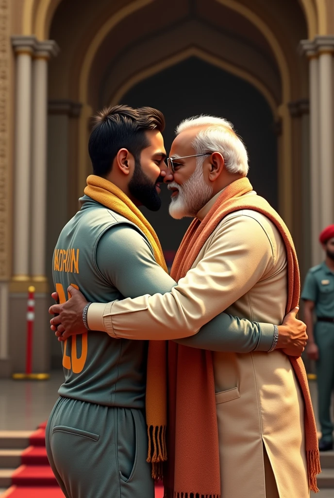 Modi ji huging virat kholi