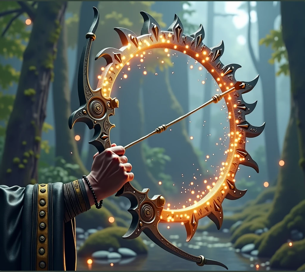 A bow transformed into a chakram