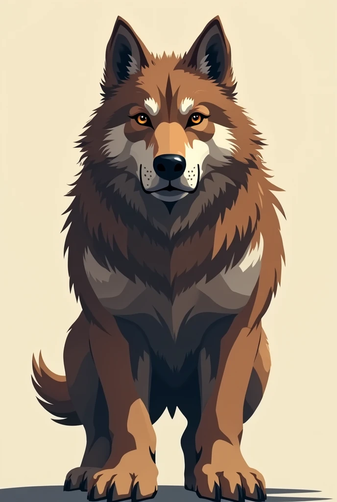 Central Asian Shepherd dog, flat colors