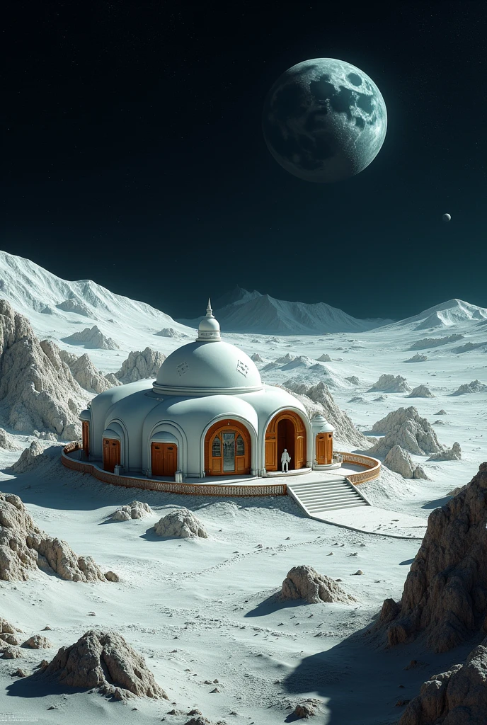 Moon pe ek sota gav basa hai ... Building hai... Aaisa banavo