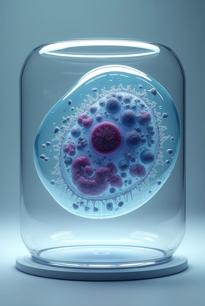 Human cell in a glass box