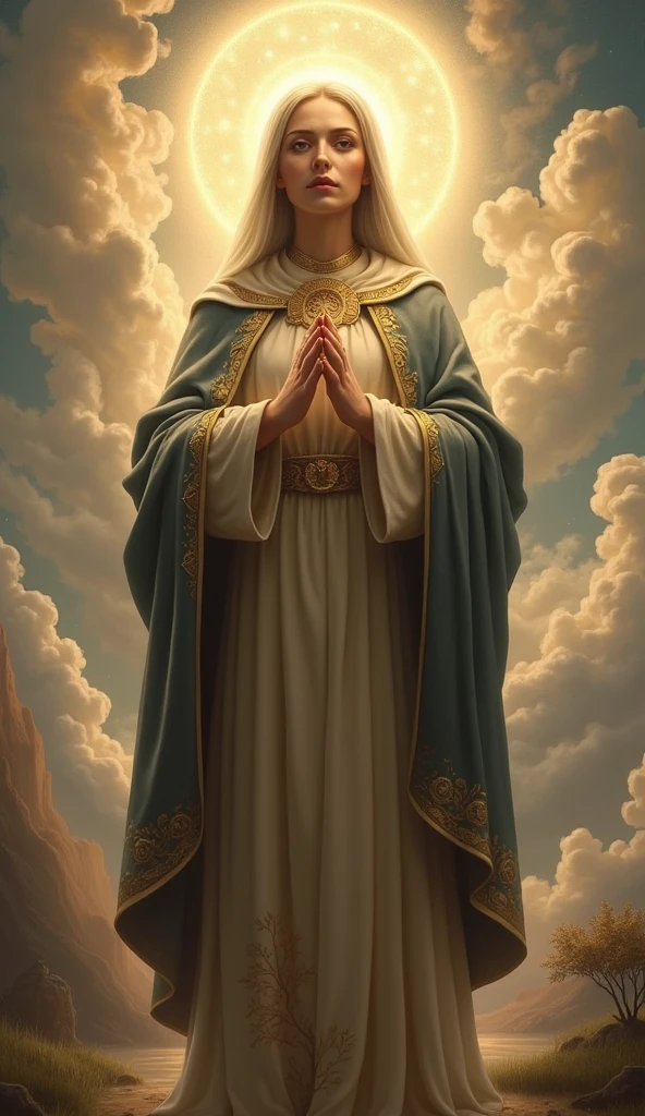 Beautiful Saint Barbara, Halo, whole body