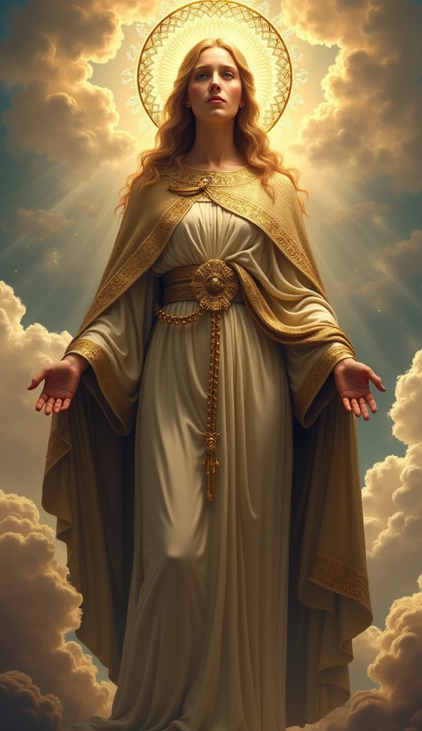 Beautiful Saint Barbara, Halo, whole body