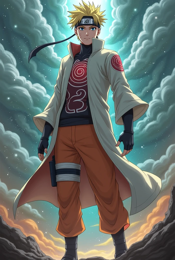 Naruto with rinnegan and six path and ten tail