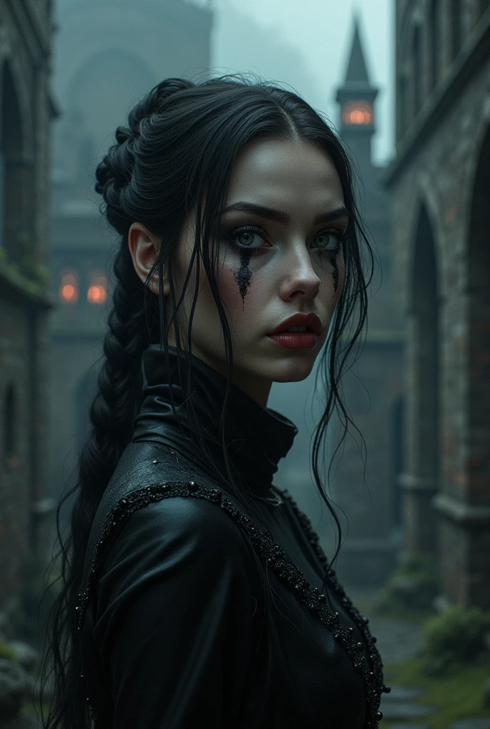 Envision a captivating woman, both beautiful and possessed by an evil power, residing in a foreboding castle. Her face, meticulously crafted, radiates a sinister beauty that captures the essence of her malevolence. The castle, with its looming towers and shadowed corridors, becomes a fitting backdrop for her ominous presence.
In this realistic portrayal, the woman's expression blends allure with a hint of malice, revealing the depth of her wicked nature. Her features are finely detailed to convey a dark charisma, highlighting the allure of her beauty tainted by an evil force. The play of light and shadow in the castle accentuates the eerie atmosphere, creating a cinematic scene.
The evil power she possesses manifests itself, perhaps through dark energy or mystical elements, further emphasizing her ominous nature. This scene invites viewers into a world where beauty and malevolence coexist, as the woman reigns over her ominous domain within the confines of the castle—a visual narrative of dark allure and wicked power.