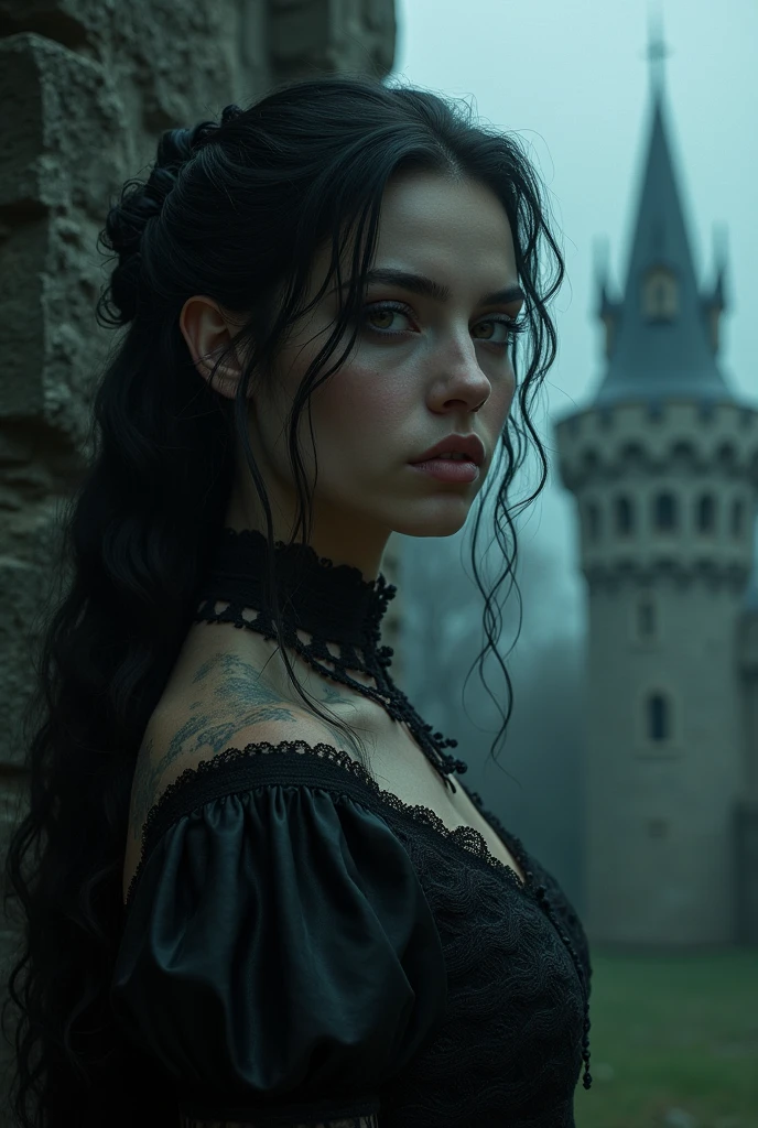 Envision a captivating woman, both beautiful and possessed by an evil power, residing in a foreboding castle. Her face, meticulously crafted, radiates a sinister beauty that captures the essence of her malevolence. The castle, with its looming towers and shadowed corridors, becomes a fitting backdrop for her ominous presence.
In this realistic portrayal, the woman's expression blends allure with a hint of malice, revealing the depth of her wicked nature. Her features are finely detailed to convey a dark charisma, highlighting the allure of her beauty tainted by an evil force. The play of light and shadow in the castle accentuates the eerie atmosphere, creating a cinematic scene.
The evil power she possesses manifests itself, perhaps through dark energy or mystical elements, further emphasizing her ominous nature. This scene invites viewers into a world where beauty and malevolence coexist, as the woman reigns over her ominous domain within the confines of the castle—a visual narrative of dark allure and wicked power.