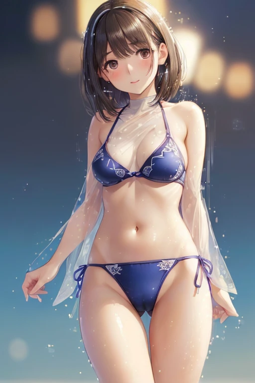 anegasaki nene、Shiny brown hair, short hair, (Beautiful brown eyes、Sparkling eyes, Fine grain)、smile、Ultra-detailed eyes、Very detailedな顔, Very detailedな目,



(Japanese),(Tiny Bikini:1.3),break
,(Clear blue sky in the background:1.2),(((Blur the background:1.5))),(Gentle light:1.5),(Written boundary depth:1.5),break(((masterpiece:1.5),(Highest quality:1.5),(Very detailed:1.5),(High resolution:1.5)、Camel Toe:1.3